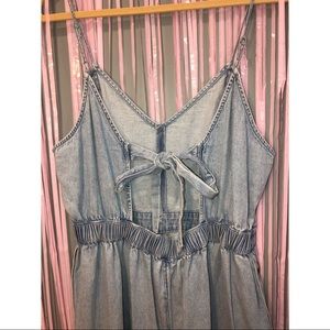 Jean Jumpsuit with Tieback